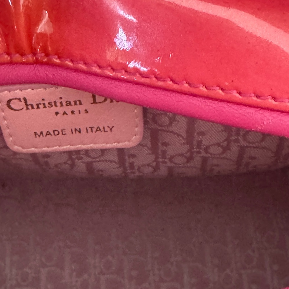 Dior Pink Quilted Handbag, patent leather, original dust bag - Picture 11 of 15